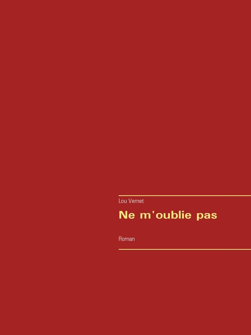 Cover image for Ne m'oublie pas